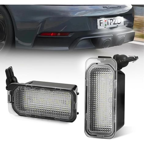 Stück LED-Kennzeichenleuchten, kompatibel mit Ford Fiesta, Focus, C-Max, S-Max, Jaguar XJ, XF, Galaxy, 12–30 V, 18 SMD, 6500 K Weißlicht, CAN-Fehlerfrei