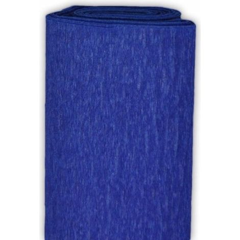 Papel de seda decorativo floral arrugado AZUL MARINO 50x200cm (1/2)