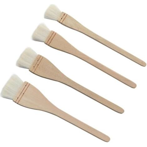 Pair Longdex Creative Mark Lot de 4 pinceaux Professionnels en Poils de chèvre Blancs Doux pour Le Lavage, Le Travail de Fond, l'aquarelle et la poterie en céramique (1/5)