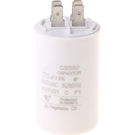 Condensateur CBB60 AC450V 25UF 50/60Hz pour moteur de conditionnement et compresseur de démarrage