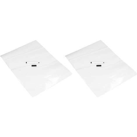 2 Tableaux Blancs Adhésifs en PVC Autocollants pour Bureau, École ou Maison - 30x40 cm