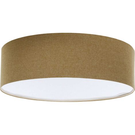 Plafonnier tissu effet structuré style boho élégant lumière douce - Ø 40 cm - H20 cm
