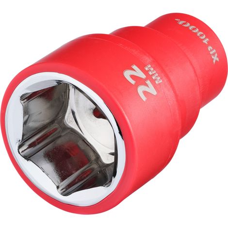 Draper 17663 XP1000 VDE Socket, 3/8"" Sq. Dr., 22mm (1/2)