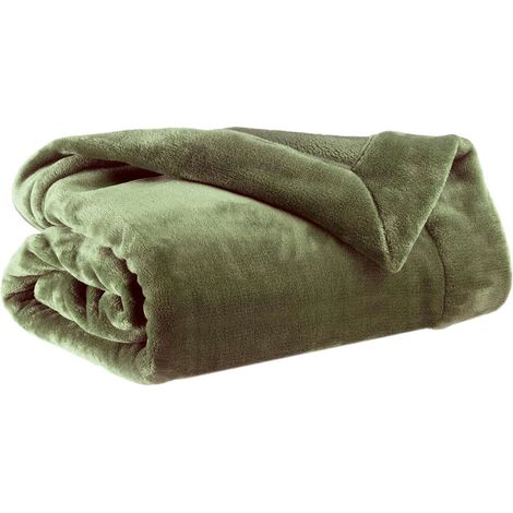 VIVARAISE - Plaid domestique Tender en polyester, couleur Thym - 150 x 200 cm (1/5)