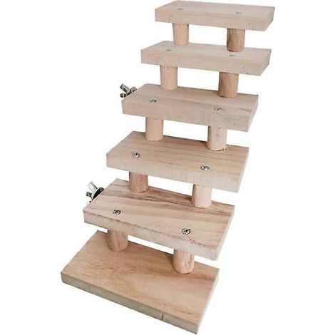 Pont-échelle pour petits animaux : furet, écureuil, hamster, rat, jouets à ronger - 6 échelles incluses.