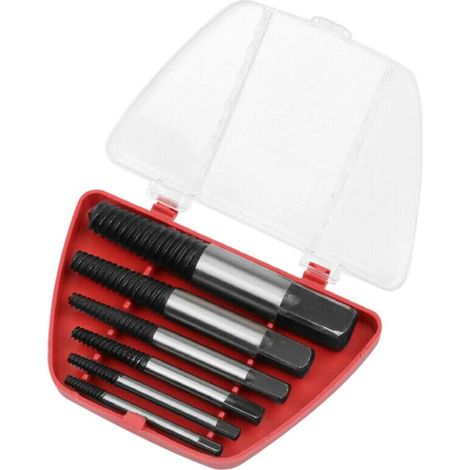 Kit de 6 extracteurs de vis, outils pour retirer les vis endommagées, à friction spirale (1/5)