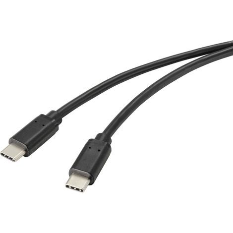 Renkforce Câble USB USB 2.0 USB-C® mâle 2.00 m noir avec surface antimicrobienne RF-4716842 Y361592 (1/4)