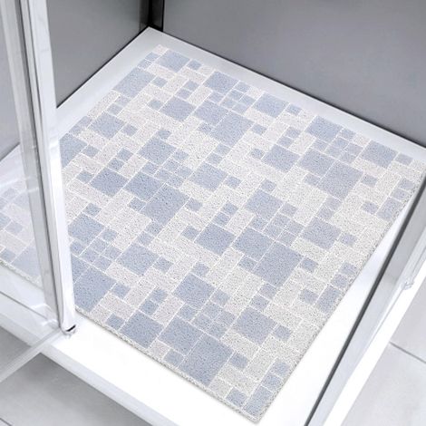 Tapis de Douche carré 81,3 x 81,3 cm antidérapant pour Douche intérieure, Tapis de Douche en luffa pour Personnes âgées, Tapis de Massage Doux texturé pour Les Pieds, Tapis de Sol pour Zone Humide (1/5)