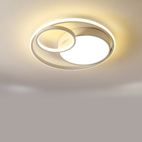 LOLLANDA Plafonnier minimaliste, éclairage pour couloir, plafonnier encastré pour chambre à coucher, adapté aux salons (lumière tricolore) (1/5)