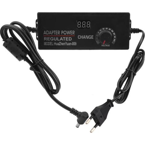 Adaptateur Régulé Réglable 3‑12V 10A DC avec Affichage Tension Alimentation AC 110‑240V (1/5)