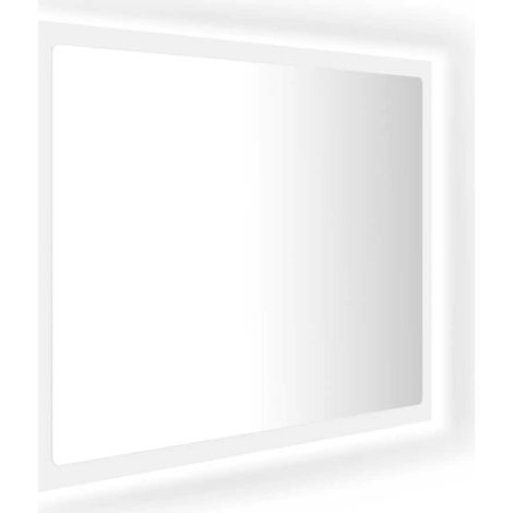 Espejo de baño LED acrílico blanco 60x8,5x37 cm vidaXL (1/5)