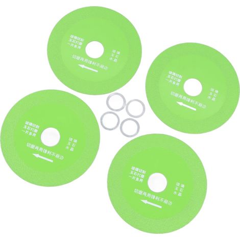 4 Stück Glastrennscheiben, dünne Sägeblätter für Keramik, Jade, Weinflaschen, 10 cm Durchmesser, Grün (1/5)