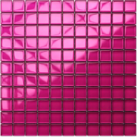 Ilcom mosaico in vetro su rete per bagno e cucina 30cm x 30cm - Pink grapefruit (1/5)