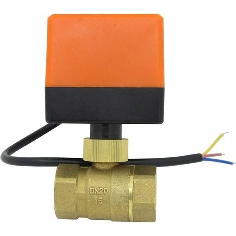 Motorisiertes 2-Wege-Ventil, 220-V-Elektrokugelventil, normalerweise offenes Magnetventil, 1/2" 3/4" 1" 1-1/4" 1-1/2" 2" (3/4" DN20) (1/5)