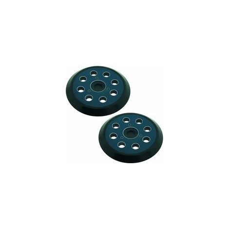 2 Lot de 2 patins abrasifs pour ponceuse orbitale 8 trous 125 mm Compatible avec Makita M9204 BO5030 BO5031 DBO180Z BO8041 DBO180RMJ BO5041 BO5010 BO50111 BO5012. (1/3)