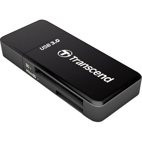 Card Reader Transcend F5 USB3.0 SDmicroSD Card Reader schw. (1/3)