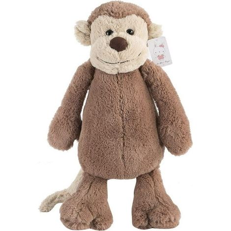 Peluche singe mignonne 40cm/15,7'' – Doudou animal en peluche tout doux pour déco canapé, siège auto ou coussin (1/5)