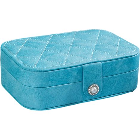 Boîte à bijoux de voyage, organisateur de bijoux, mini-boîte à bijoux de voyage, 16,5 x 11,5 x 5,5 cm (1/5)
