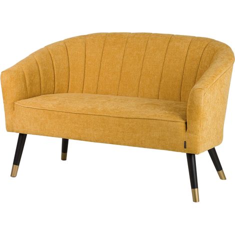 Gelbes Chenille-Sofa 129X72X80 cm (1/5)
