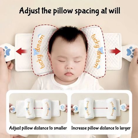 Fuleadture Oreiller de soutien pour la tête de bébé (réglable) — Coton doux et respirant, positionneur de sommeil anti-tête plate pour nouveau-nés et nourrissons — Prévient la plagiocéphalie (0-12 moi - 5