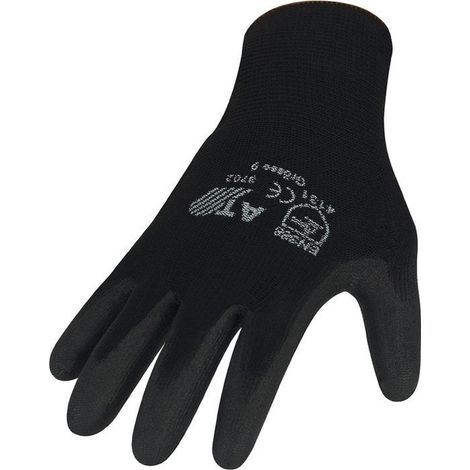 ASATEX  Guantes  negros  Nylon  Talla  8  -  3702/8