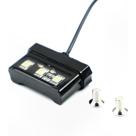 Plaque d'immatriculation LED étanche pour moto, feu de plaque en aluminium, lampe de numéro pour motocyclette, accessoire deux-roues (1/5)
