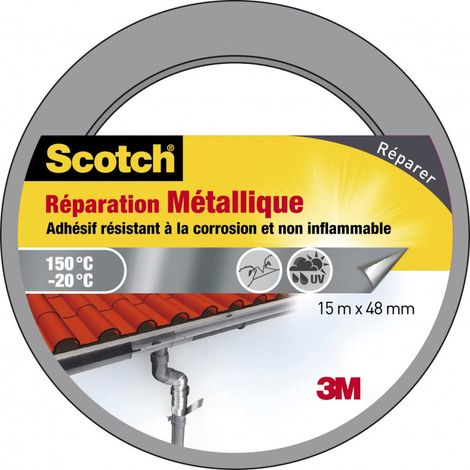 SCOTCH Reparaturkleber einseitig Metall L.15 mx B.48 mm, Metall SCOTCH