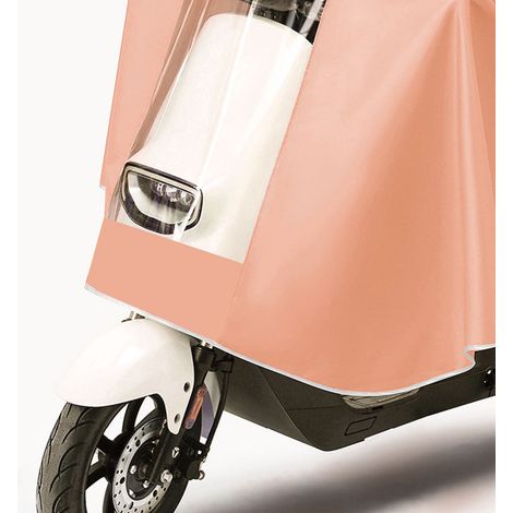 Nouveau imperméable haut de gamme version étendue pour une protection complète contre les fortes pluies, adapté à la pratique du vélo et de la moto électrique, avec casque, orange élégant XXXL. (1/5)
