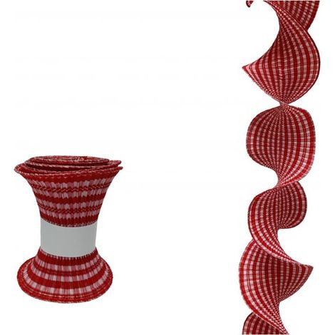 DECORAZIONE IN TESSUTO SPIRALE DIMENSIONE 12.5X180 CM ROSSO