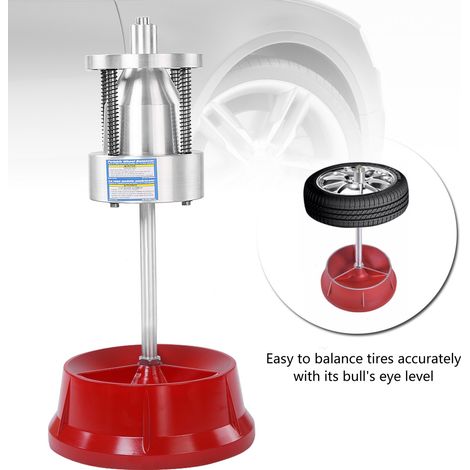 Nannigr Équilibreur de réparation de roue de camion léger, Équilibreur de Pneu Voiture, Equilibreuse Pneu Auto Manuel, équilibreur de pneu de roue de moyeux portables léger avec niveau à bulle pour vo (1/5)