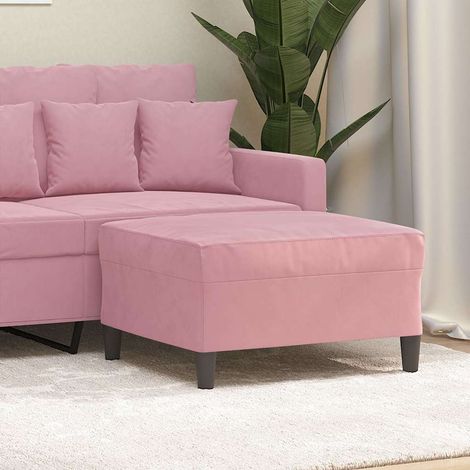 vidaXL Reposapiés de terciopelo rosa 70x55x41 cm (1/5)