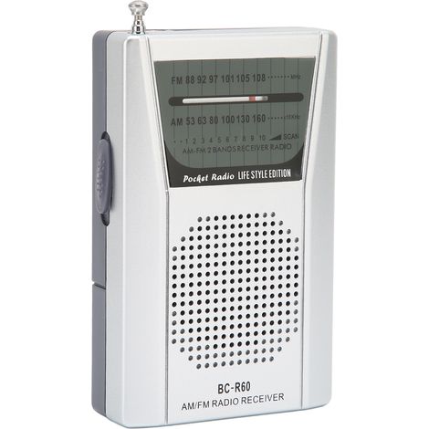 Radio portable AM/FM à transistors 5 W, haut-parleur, fonctionne sur piles, idéale pour les voyages, les urgences et la maison.