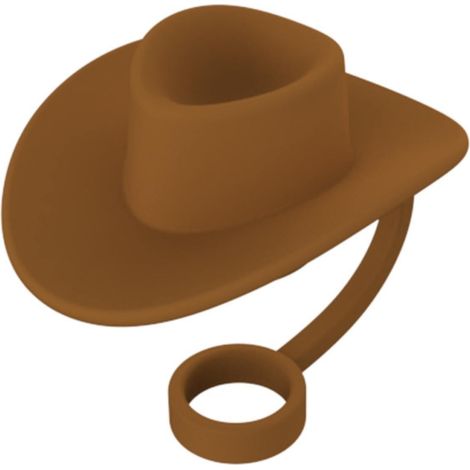 Couvercle En Silicone Forme De Chapeau De Cowboy - Pour Gourdes De 30 Oz Et 40 Oz - Diamètre 9 À 10 mm - Accessoire Protecteur Réutilisable (1/5)