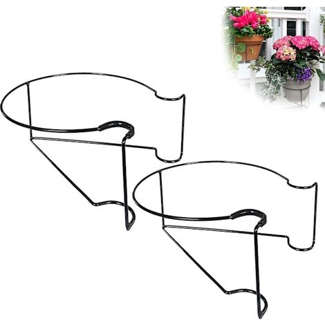 Filiyano – support à plantes pour – Étagère flottante pour jardinière de balcon, supports à plantes pour pots sur rambarde, support à plantes pour (1/5)