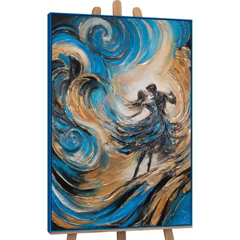 Gemälde Feenwalzer Rahmen Blau 120x80 cm (1/5)