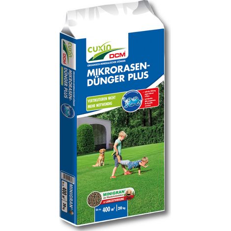 CUXIN DCM Mikrorasen Dünger Plus 20 kg Rasendünger Moosverdränger Langzeitdünger