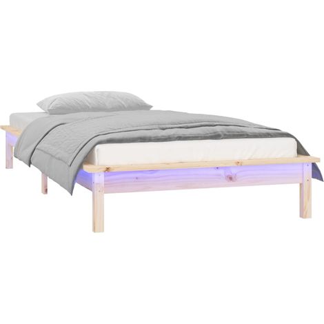 Giroletto con LED 100x200 cm in Legno Massello vidaXL (1/4)