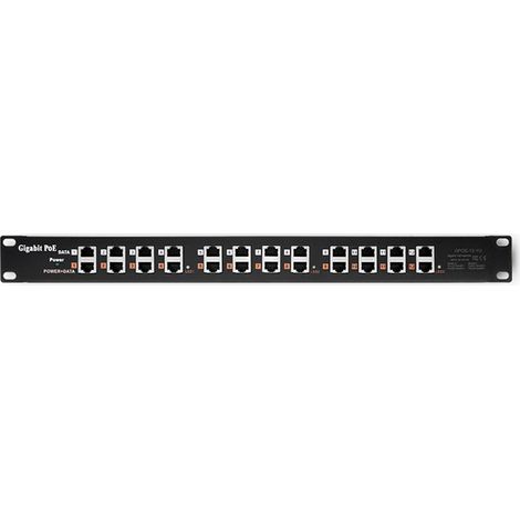 Qoltec 54478 Panel de conexión RACK  12 puertos  PoE  Negro (1/4)