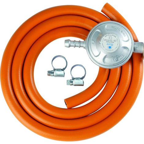 Kit de raccordement pour bouteille de gaz GPL, réducteur 37 mbar, 1,5 m (1/3)