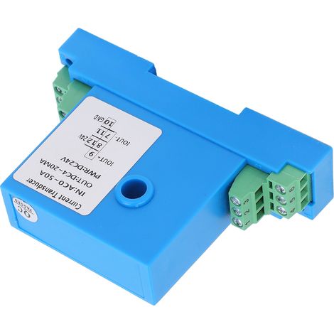 Transmetteur de courant alternatif DC 4-20 mA, transformateur de courant de commande de distribution d'énergie AC 0-50 A (1/5)
