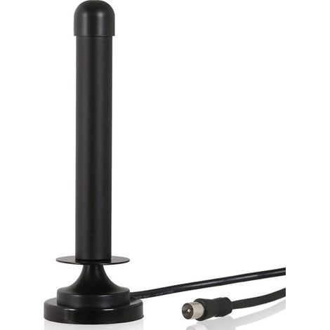 TrAdE Shop Traesio - Antenna Tv Portatile Per Auto Camper Suv Barca Camper Dvb-t 25 Dv Con Calamita - (1/5)