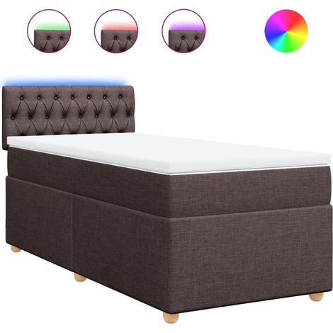 Maison Exclusive - Boxspringbett mit Matratze Dunkelbraun 100x200 (1/5)