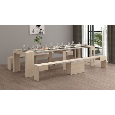 Banc extensible contemporain coloris orme Montoya (1/5)