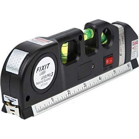 Niveau laser multifonction avec mesure laser et ruban à mesurer de 2,4 mètres (8 pieds), règles standard et métriques réglables. (1/5)