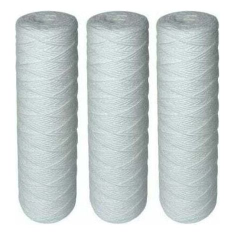 Lot de 4 cartouches filtrantes bobinées pour filtre à eau – Filtration des sédiments jusqu’à 25 microns – Compatible avec systèmes 10' pouces