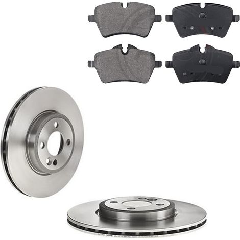 KIT FRENI ANTERIORI compatibile con MINI COUPE' (R58) - DISCHI + PASTIGLIE OEM: P 06 051 / 17706 , 18185 , 18141 , 18297 , 18298 , 17865 /SOSTITUZIONE DIRETTA/BASSA POLVERE/SILENZIOSO (1/5)