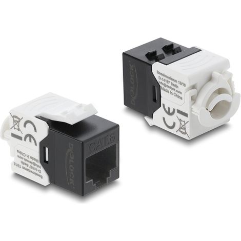 Delock MÃ³dulo Keystone RJ45 hembra a LSA Cat.6 UTP con clip de bloqueo y cable sin bridas