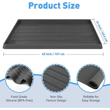 Silicone Under Sink Storage Mat, 102 x 40 cm Sink Organizer (1/4)