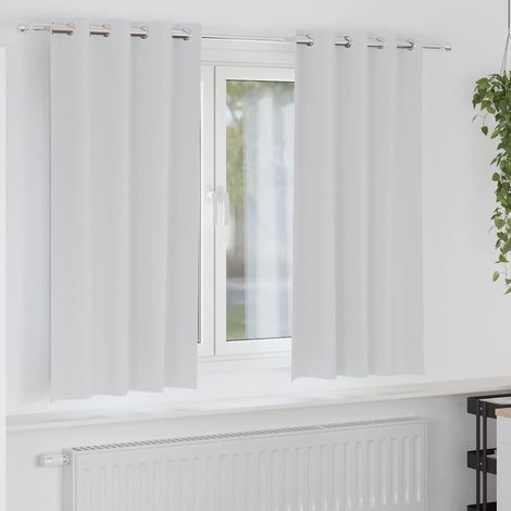 Verdunkelungs-Vorhänge mit Ringen 2 pcs Helles Grau