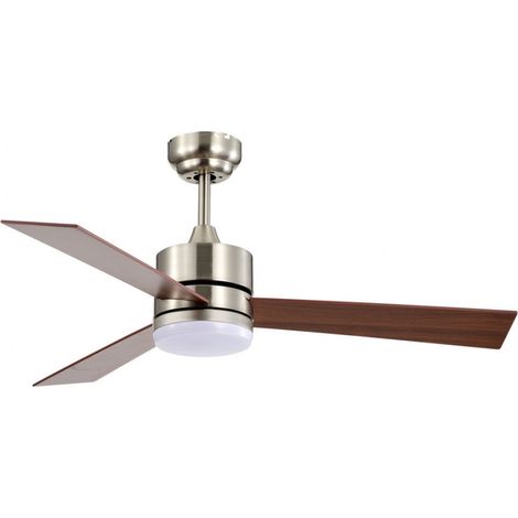 Ventilatore dc kilim nichel, 3 pale reversibili, 18w led 300040006500k, h.40xd.107cm (1/3)